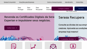 What Serasaexperian.com.br website looked like in 2018 (6 years ago)