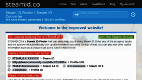 What Steamid.co website looked like in 2018 (6 years ago)