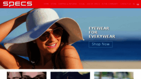What Specseyewear.com website looked like in 2018 (7 years ago)