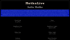 What Sattamatkalive.mobi website looked like in 2018 (6 years ago)