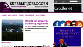 What Supermiljobloggen.se website looked like in 2018 (6 years ago)