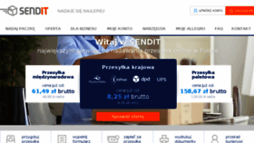 What Sendit.pl website looked like in 2018 (6 years ago)