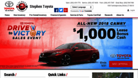 What Stephentoyota.com website looked like in 2018 (6 years ago)