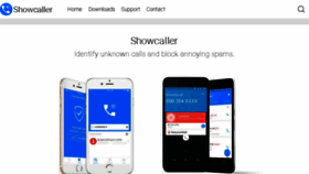 What Showcaller.global website looked like in 2018 (6 years ago)
