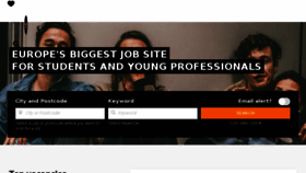 What Studentjob.co.uk website looked like in 2018 (6 years ago)