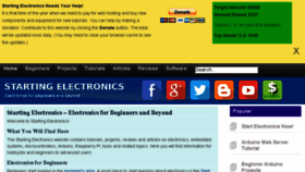 What Startingelectronics.org website looked like in 2018 (6 years ago)