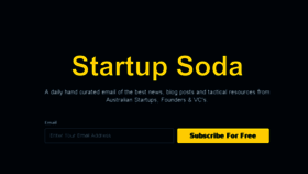 What Startupsoda.com.au website looked like in 2018 (6 years ago)