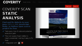 What Scan.coverity.com website looked like in 2018 (6 years ago)