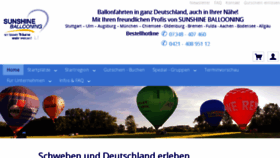 What Sunshine-ballooning.de website looked like in 2018 (6 years ago)