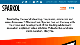 What Sparkol.com website looked like in 2018 (6 years ago)