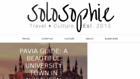 What Solosophie.com website looked like in 2018 (6 years ago)