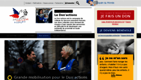 What Secourspopulaire.fr website looked like in 2018 (6 years ago)