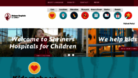 What Shrinershospitalsforchildren.org website looked like in 2018 (6 years ago)