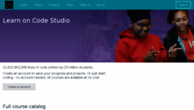 What Studio.code.org website looked like in 2018 (6 years ago)