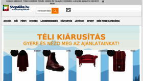 What Shopalike.hu website looked like in 2018 (6 years ago)