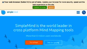 What Simplemind.eu website looked like in 2018 (6 years ago)
