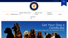 What Servicedogcertifications.org website looked like in 2018 (6 years ago)