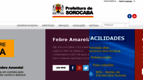 What Sorocaba.sp.gov.br website looked like in 2018 (6 years ago)