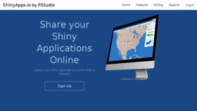 What Shinyapps.io website looked like in 2018 (7 years ago)