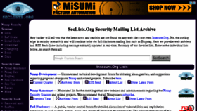 What Seclists.org website looked like in 2018 (6 years ago)