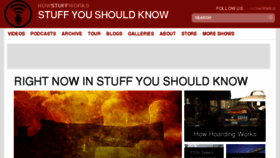 What Stuffyoushouldknow.com website looked like in 2018 (6 years ago)