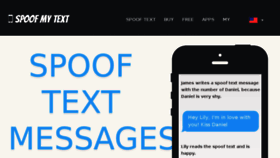 What Spoofmytextmessage.com website looked like in 2018 (6 years ago)