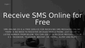 What Sms-online.co website looked like in 2018 (6 years ago)