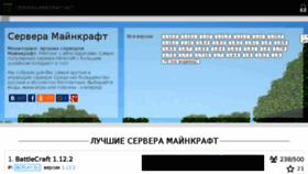 What Servera-minecraft.net website looked like in 2018 (6 years ago)