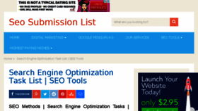 What Seosubmissionlist.com website looked like in 2018 (6 years ago)