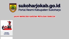 What Sukoharjokab.go.id website looked like in 2018 (6 years ago)