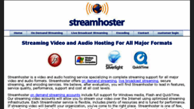 What Streamhoster.com website looked like in 2018 (6 years ago)