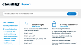 What Support.cloudhq.net website looked like in 2018 (6 years ago)