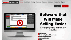 What Salesscripter.com website looked like in 2018 (6 years ago)