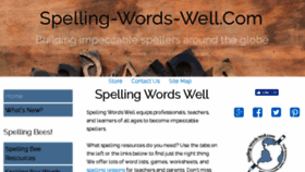 What Spelling-words-well.com website looked like in 2018 (6 years ago)