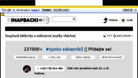 What Snapbacks.cz website looked like in 2018 (6 years ago)