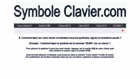 What Symbole-clavier.com website looked like in 2018 (6 years ago)