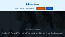 What Supportchamps.com website looked like in 2018 (6 years ago)