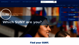 What Suny.edu website looked like in 2018 (6 years ago)