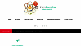 What Sci-int.com website looked like in 2018 (6 years ago)