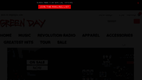 What Store.greenday.com website looked like in 2018 (6 years ago)