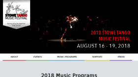 What Stowetangomusicfestival.com website looked like in 2018 (6 years ago)