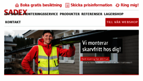 What Sadex.se website looked like in 2018 (6 years ago)