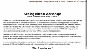 What Scalingbitcoin.org website looked like in 2018 (6 years ago)