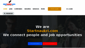 What Startnaukri.com website looked like in 2018 (6 years ago)