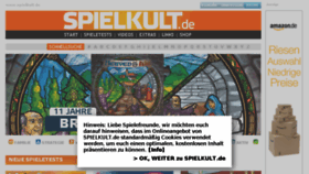 What Spielkult.de website looked like in 2018 (6 years ago)