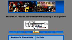 What Shadowmusic.co.uk website looked like in 2018 (6 years ago)