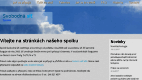 What Svobodnasit.cz website looked like in 2018 (6 years ago)