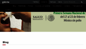 What Salud.gob.mx website looked like in 2018 (6 years ago)