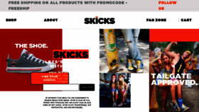 What Skicks.com website looked like in 2018 (6 years ago)