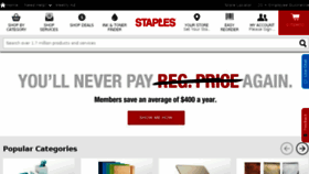 What Staples.com website looked like in 2018 (7 years ago)